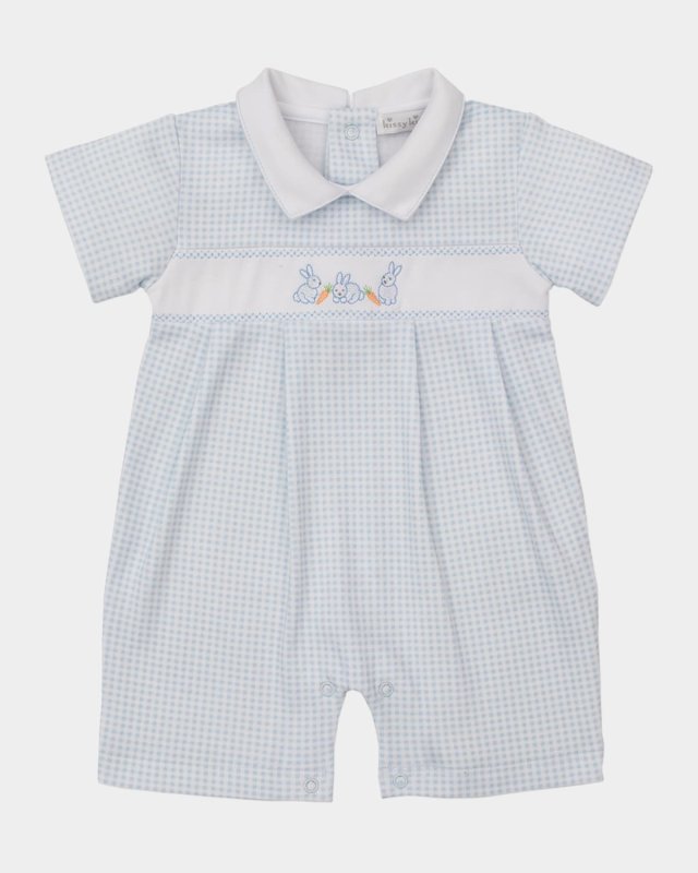 Boy's Baby Bunny Patch Playsuit, Size 3M-18